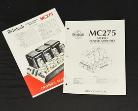 McIntosh MC275 Power Amplifier Service/Owner's manual, MA230, C24, MC3500 OWNER
