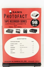 Sams Photofact Tape Recorder Series TR-76 to TR-99 *Select Volume* (Good)