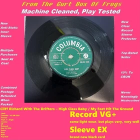 1950's - 7 & 12 Inch Vinyl- Machine Cleaned - Play Tested - Graded