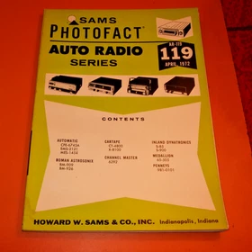 Sams Photofact Auto Radio Series AR- Transistor Radio Service TSM- Manual U-PICK