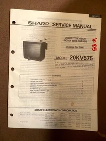 Original Sharp Service Manual for TVs - Televisions ~ Select One