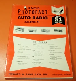 Sams Photofact Auto Radio Series AR- Transistor Radio Service TSM- Manual U-PICK