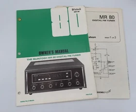 MCINTOSH OWNER'S MANUALS (SOME WITH SERVICE INFORMATION) - ALL ORIGINAL