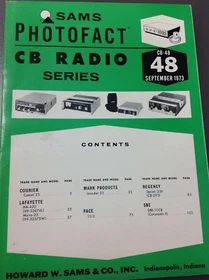 SAMS PHOTOFACT CB RADIO SERIES, Vintage, You Pick One!