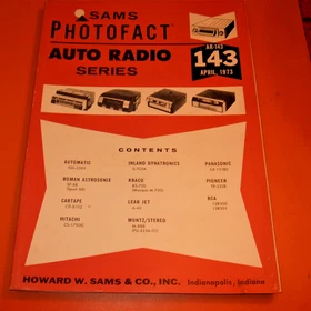 Sams Photofact Auto Radio Series AR- Transistor Radio Service TSM- Manual U-PICK