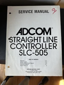 ADCOM Service Manuals ORIGINALS
