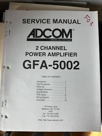 ADCOM Service Manuals ORIGINALS