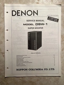 DENON SERVICE MANUALS OR  OPERATING INSTRUCTIONS OR OWNER'S MANUAL- ALL ORIGINAL