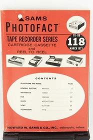 Sams Photofact Tape Recorder Series TR-101 to TR-125 *Select Volume* (Good)