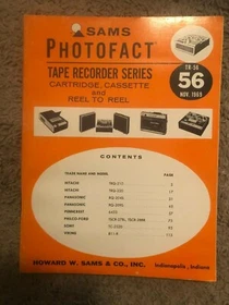 Sams Photofact Tape Recorder Service Manual  (TR-1 thru TR-100)