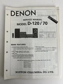 DENON SERVICE MANUALS OR  OPERATING INSTRUCTIONS OR OWNER'S MANUAL- ALL ORIGINAL