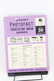 Sams Photofact Transistor Radio Series TSM-26 to TSM-50 GOOD (Pick Volume)