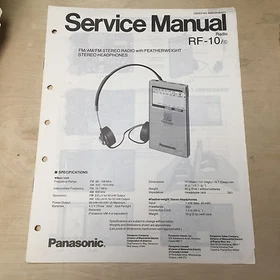 Original Panasonic Service Manual for RF Model Portable Radios ~ Select One