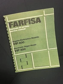 Farfisa Organ VIP 345, 370, 400, 500, 600 Manual/Schematic** PDF
