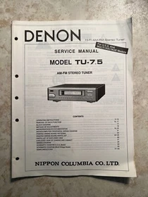 DENON SERVICE MANUALS OR  OPERATING INSTRUCTIONS OR OWNER'S MANUAL- ALL ORIGINAL