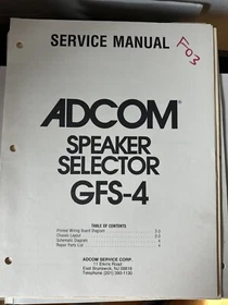 ADCOM Service Manuals ORIGINALS