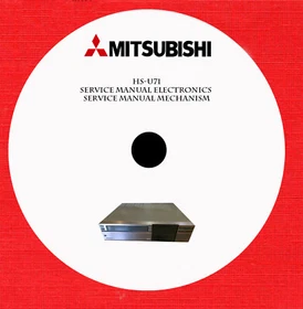 Service manual for Mitsubishi vcr , tape deck by model in pdf format on 1 CD