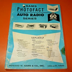 Sams Photofact Auto Radio Series AR- Transistor Radio Service TSM- Manual U-PICK
