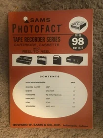 Sams Photofact Tape Recorder Service Manual  (TR-1 thru TR-100)
