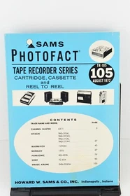 Sams Photofact Tape Recorder Series TR-100 to TR-125 *Select Volume*  Acceptable