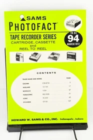 Sams Photofact Tape Recorder Series TR-76 to TR-99 *Select Volume*  (Acceptable)