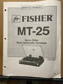 Original Service Manual for Fisher MT Model Turntables ~ Select One