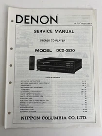 DENON SERVICE MANUALS OR  OPERATING INSTRUCTIONS OR OWNER'S MANUAL- ALL ORIGINAL