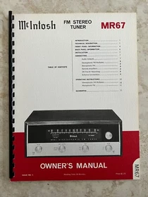 MCINTOSH OWNER'S MANUALS (SOME WITH SERVICE INFORMATION) - ALL ORIGINAL