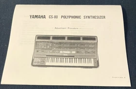 Yamaha CS-80 Synthesizer Adjustment Procedure, Instruction Manual + Service New