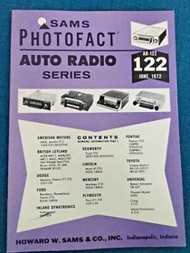 Sams Photofact Auto Radio Schematic Manuals 81-139 (ea.) - chose from available.