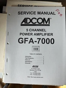 ADCOM Service Manuals ORIGINALS