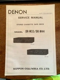 Original Denon Service Manual for Cassette Tape Decks ~ Select One