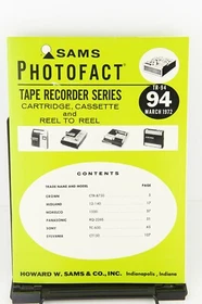 Sams Photofact Tape Recorder Series TR-76 to TR-99 *Select Volume* (Good)