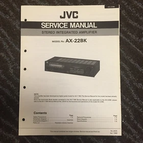 Original JVC Service Manual for AX Model Amplifiers Owner Manual ~ Select One