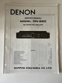 DENON SERVICE MANUALS OR  OPERATING INSTRUCTIONS OR OWNER'S MANUAL- ALL ORIGINAL