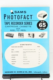 Sams Photofact Tape Recorder Series TR-51 to TR-75 *Select Volume*  (Acceptable)