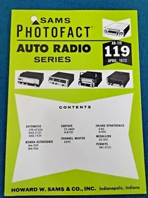 Sams Photofact Auto Radio Schematic Manuals 81-139 (ea.) - chose from available.