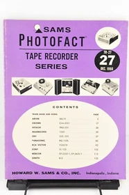 Sams Photofact Tape Recorder Series TR-26 to TR-50 *Select Volume*  (Acceptable)