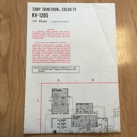 Sony Service Schematics KP KV Trinitron KX TV Models manual ~ Select One