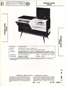 Sams Photofacts Technical Manuals (You Choose Model)  See Description Below B-4