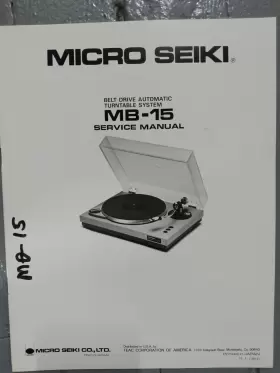 MB-15 ACCUPHASE Micro Seiki Service Manual Turntable