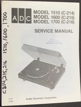 C-214 ADC Turntable Service Manual Photocopy