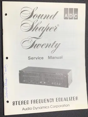 SS-20 ADC Sound Shaper Twenty Graphic Equalizer Service