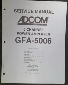 GFA-5006 ADCOM Amplifier Service Manual