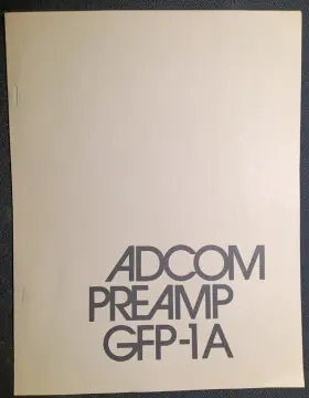 GFP-1A ADCOM Amplifier Owners Manual