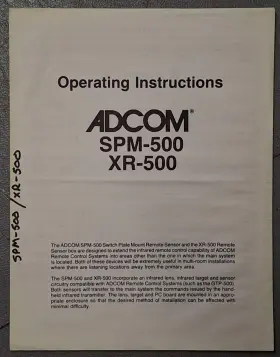 SPM-500 ADCOM Operating Photocopy
