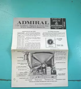 21T3U ADMIRAL Manuals Stereo Theater Tv Am Fm Radio #2