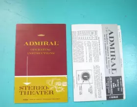 21T3U ADMIRAL Manuals Stereo Theater Tv Am Fm Radio