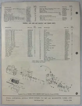 S1046 ADMIRAL Tv Television Service Manuals Chassis #3