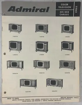 S1062 ADMIRAL Tv Television Service Manuals Chassis #2